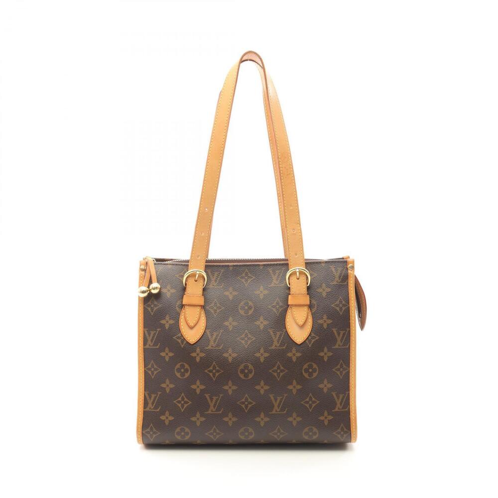 Louis Vuitton Popincourt Monogram Tote Bag Canvas Leather Brown